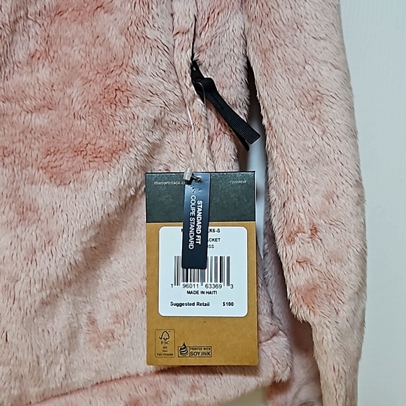 The North Face | Osito Long Sleeve Raschel Fleece Jacket | Pink Moss NWT S/P - Picture 7 of 8